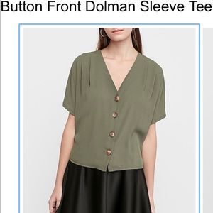 Express Button Front sleeve tee